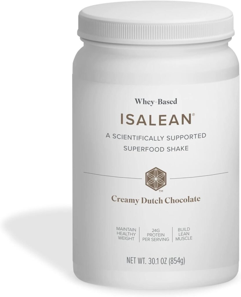 Isagenix IsaLean Shake - Meal Replacement Protein Shake Supports Healthy Weight Muscle Growth - Protein Powder Enriched with 23 Vitamins - Creamy Dutch Chocolate, 30.1 Oz (14 Servings)