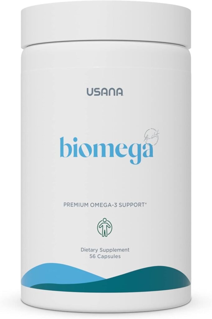USANA BiOmega Fish Oil Supplement with Omega 3 Fatty Acids to Support Heart, Brain, Eye, Skin, and Joint Health* - 56 Capsules - 28 Day Supply